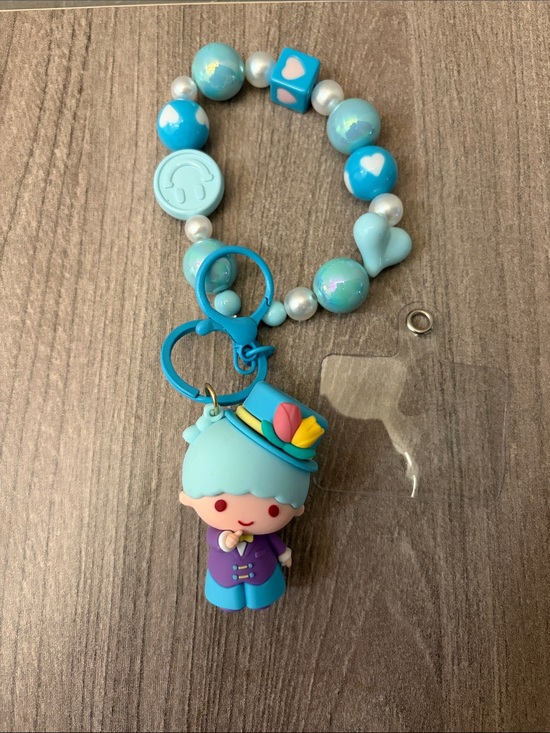 Accessories - Kiki Blue Character Beaded Phone Charm Keychain NWOT